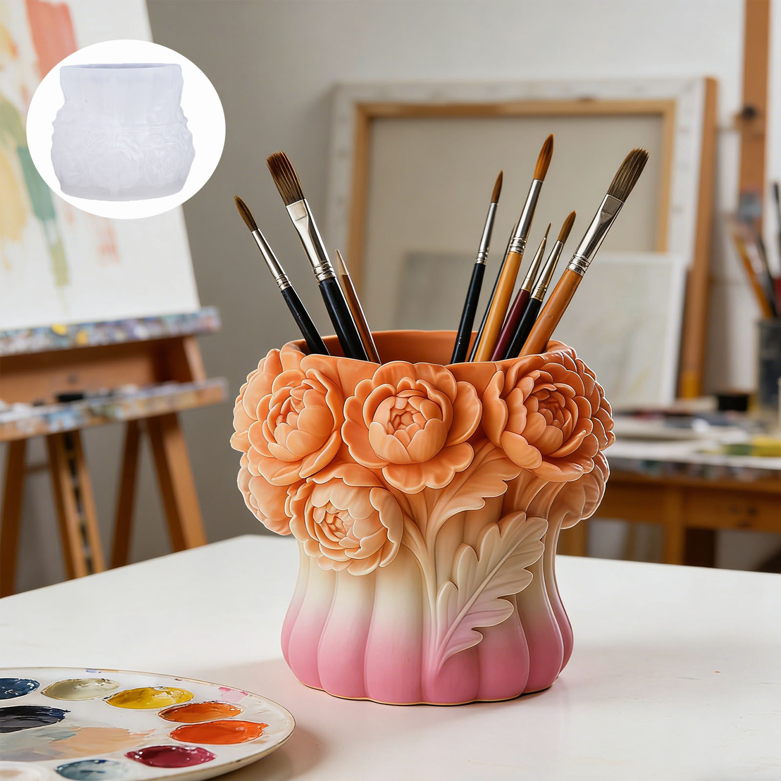 3D Rose Flower Vase Silicone M - Florist Supply Vases recension och pris