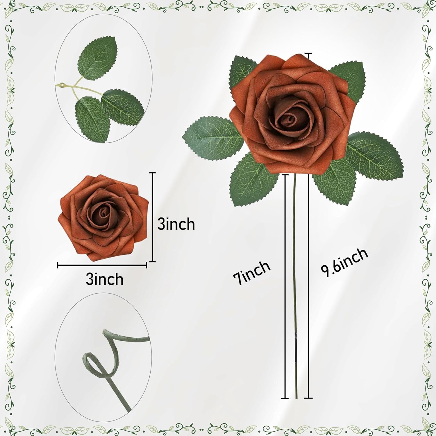 25pcs Artificial Rose for DIY  - Florist Supply Bulk recension och pris