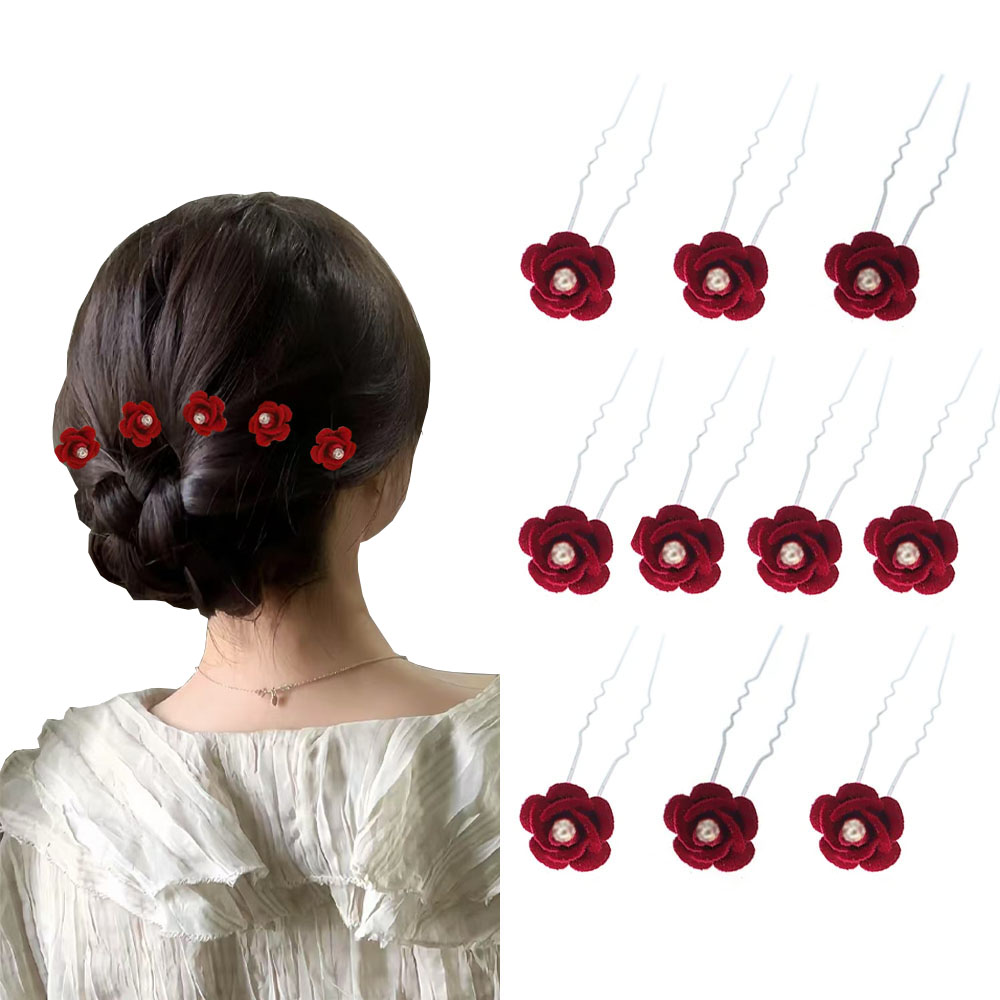 10Pcs Rose Hair Accessories We - Supply Florist recension och pris