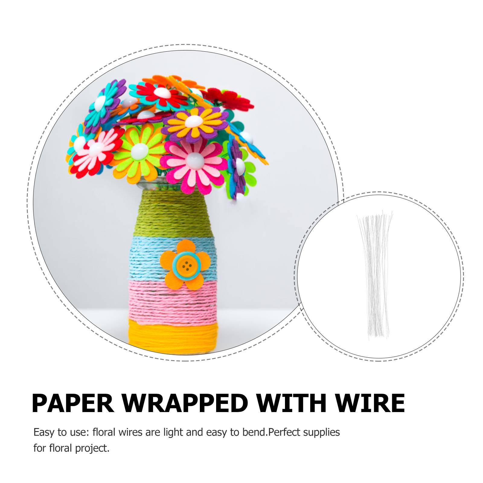 50pcs Paper Covered Iron Flora - Florist Supply Bulk recension och pris